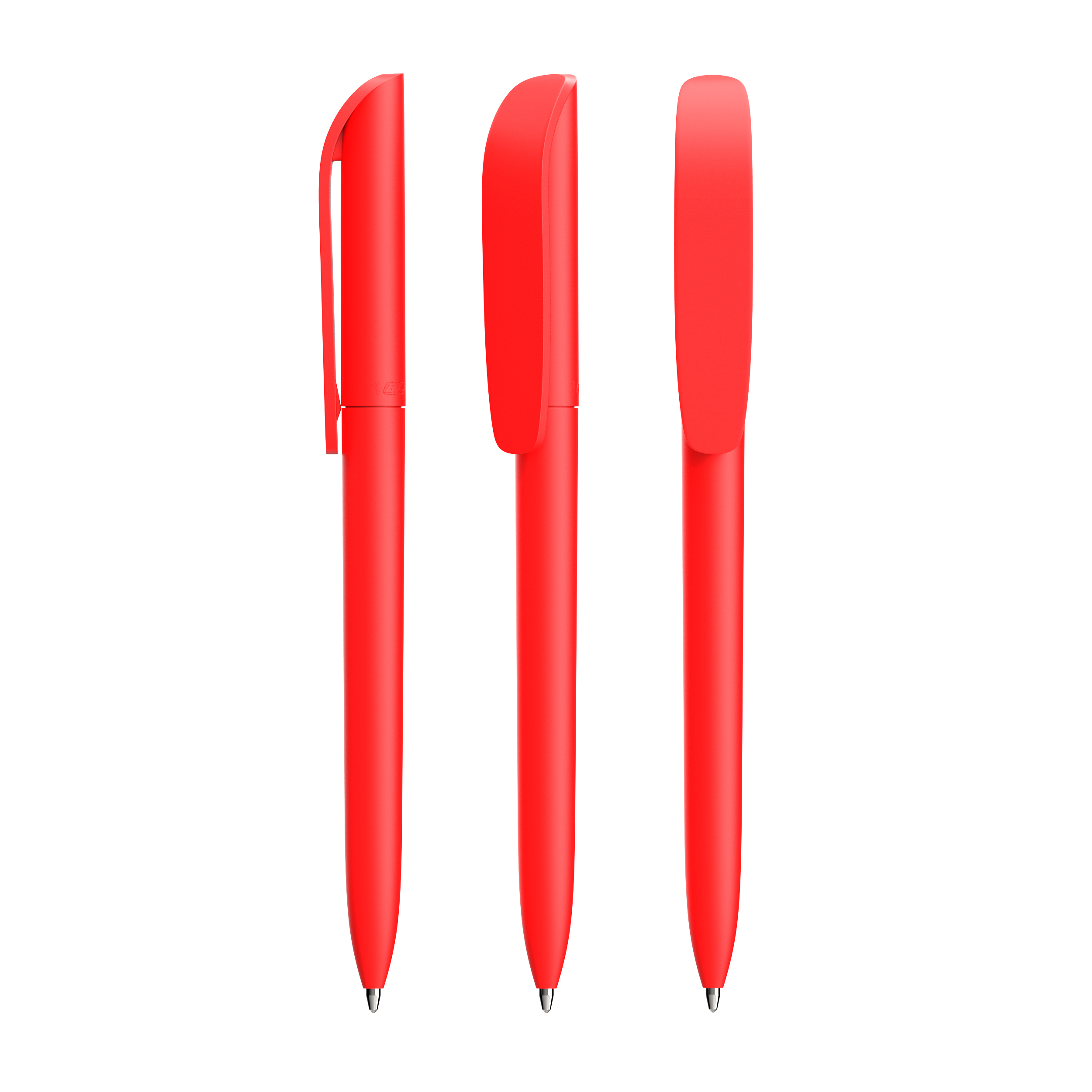 Stylo bille publicitaire BIC® Super Clip Soft Soft Red